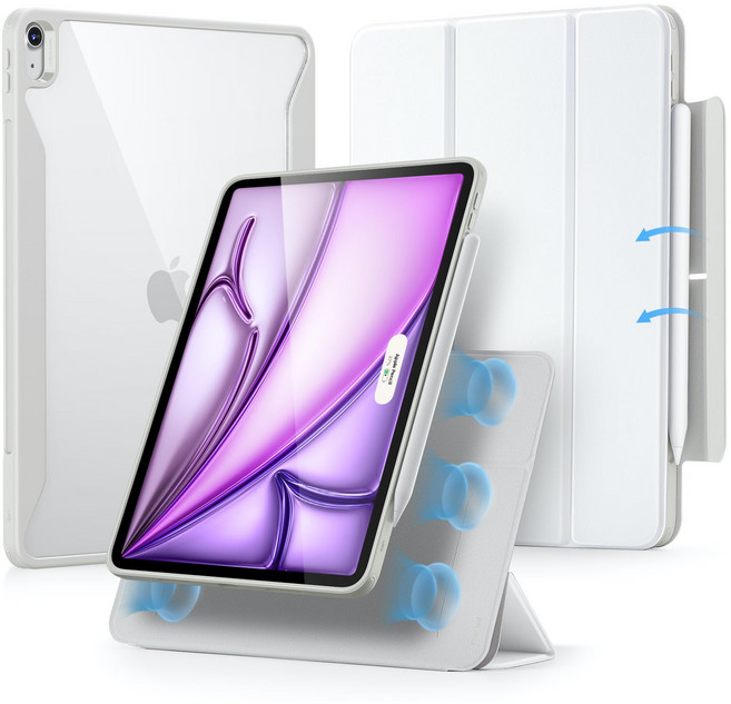 ESR iPad Air 202620252024) Pencil ProUSB-C 13인치 케이스(M4M3M2 전용 착탈식 마그넷, 1개, 없음