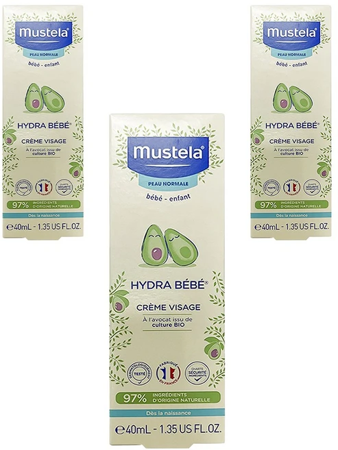 무스텔라 하이드라 모이스쳐라이징 페이셜 크림, 3개, 40ml - 쿠팡