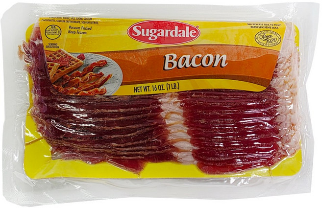 (아이스박스 무료) 미국 슈가데일 베이컨, 1개, 454g