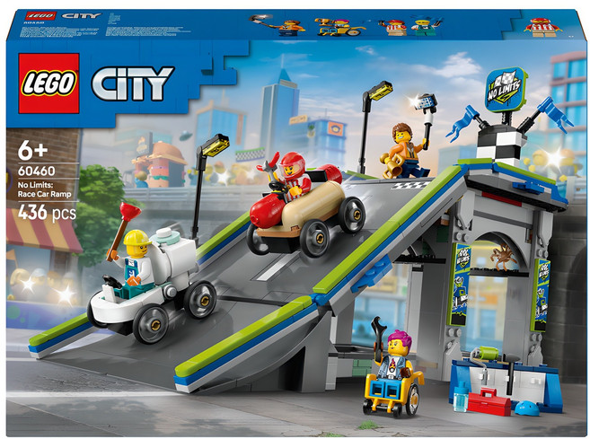 레고 시티 60460 무한한 도전 레이스 카 경사 트랙, 1개, 혼합색상