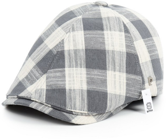 비토스 피에르가르뎅 깅엄체크 면마원단 헌팅캡