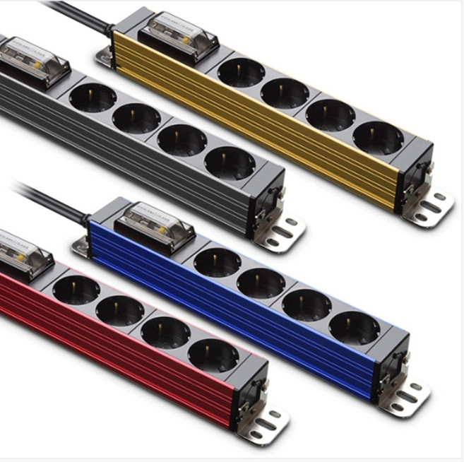 4구 고용량 멀티탭 골드 5m 누전차단 이쁜, 1개