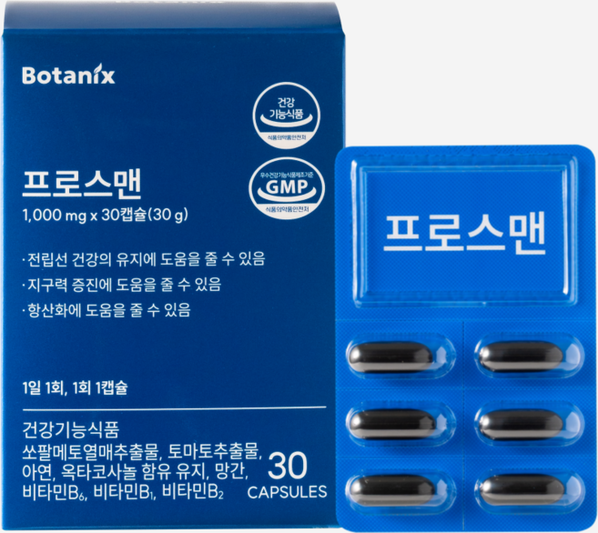 프로스맨 전립선 남성 건강 영양제, 1박스, 30정