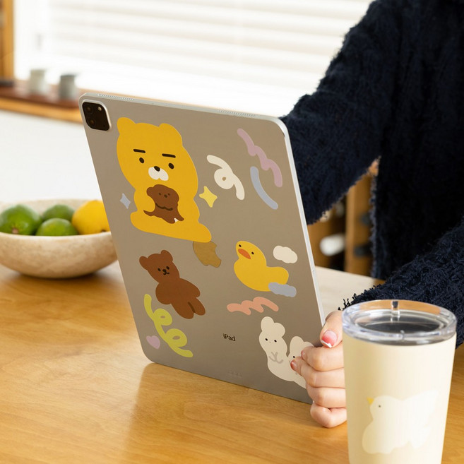 카카오프렌즈 / 에이프릴샤워 빅 데코 스티커 / 라이언 어피치 / 노트북스티커 빅스티커 휴대폰스티커 다꾸스티커 다이어리꾸미기 다이어리스티커 카카오빅스티커 핸드폰꾸미기