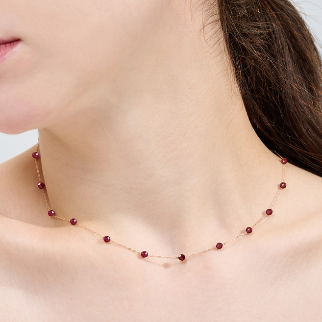 에바주얼리 젬 실키체인 데일리 여성 14k 18k 목걸이