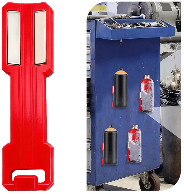 루베이 자석선반 스프레이 수납 가방 강력 자석 선반 공구/공방/차고, 붉은색, 1개