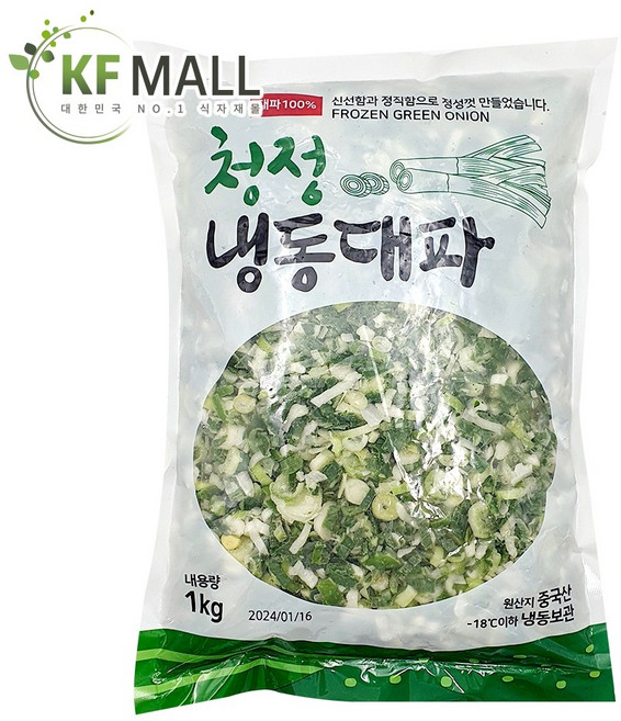 영지농산 냉동 대파 슬라이스, 1개, 1kg