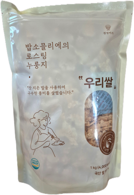 밥소믈리에의 로스팅 누룽지, 1kg, 1개
