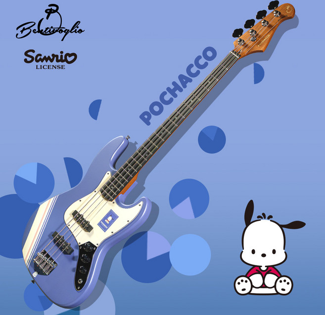벤티볼리오 산리오캐릭터즈 베이스기타 SJ2W Pochacco 포차코, 1개, Pochacco (포차코)