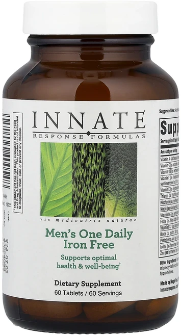 이내이트리스폰스포뮬러 남성용 원 데일리 철분 무함유 60정, 1개 - 쿠팡