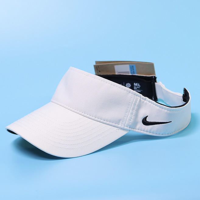 나이키 드라이핏 팀 퍼포먼스 바이저 썬캡 FB5675, 화이트, 1개