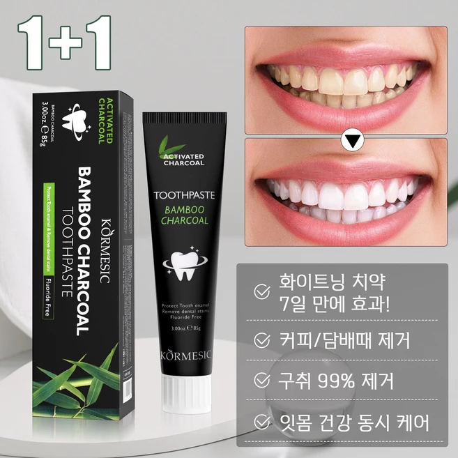 [치약 추천 1 위] 미백 케어 고불소 불소치약 구취 케어 치석 케어, 2개, 85ml - 쿠팡