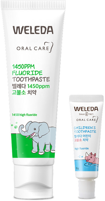 벨레다 1450 고불소 어린이 치약, 투명, 1개, 1개입