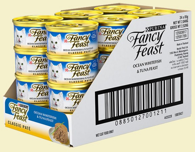 팬시피스트 화이트라벨 참치와 흰살생선 주식캔 24캔