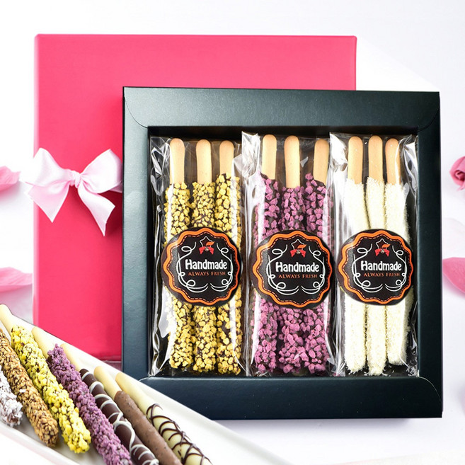 고급 수제 초코 과자 쿠키 단체 답례품 화이트데이 선물, 1세트