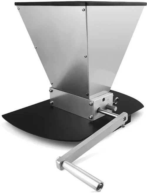 새로운 금속 베이스 맥아 분쇄기 스테인리스 스틸 롤러 그라인더 수동 분쇄기 밀/곡물 분쇄기 맥주 홈브루, 01 Light Grey