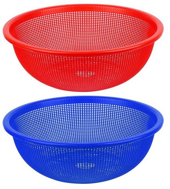 소쿠리 5호 바구니 채반 원형 플라스틱 색상랜덤 다용, 1개, 랜덤