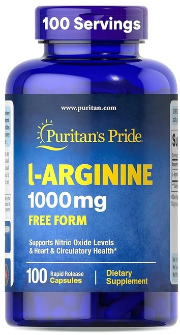 퓨리탄프라이드 L-아르기닌 1000mg 100정, 1개 - 쿠팡