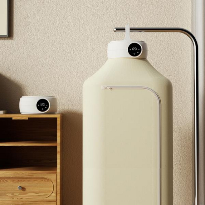 의류건조기 접이식 전기 의류 건조기 스마트 건조 랙 걸이 휴대용 여행 온풍 타이밍 220V 600W, 01 white, 02 AU