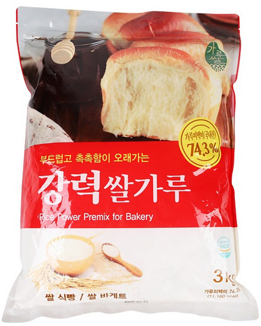 새롬 가루미 강력 쌀가루 3kg, 1개
