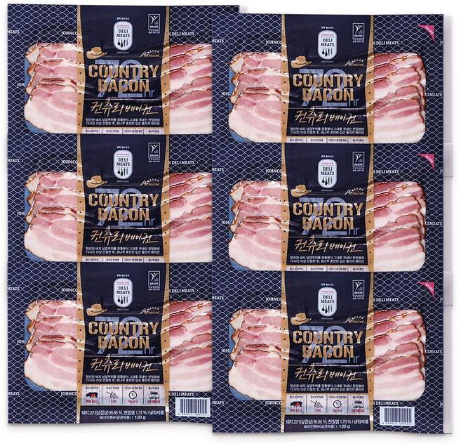 존쿡델리미트 컨츄리베이컨 120g X 6개