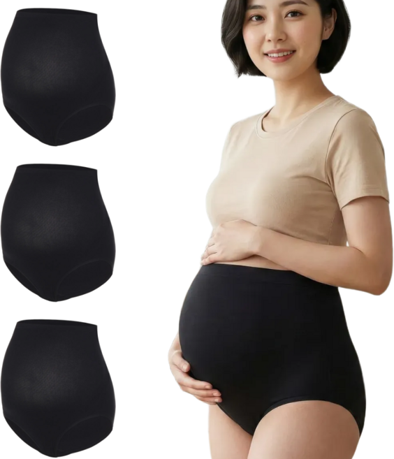 임산부 팬티 빅사이즈 하이웨스트 3종세트 제이크림