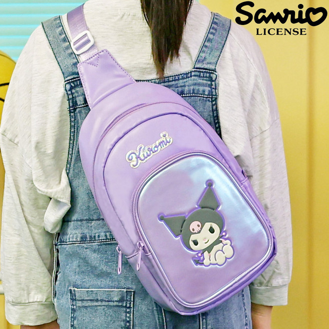 산리오 KOREA 라이센스 정품 등판메쉬 여아 보조가방 핸드폰가방 데일리 아동힙색 자매가같이