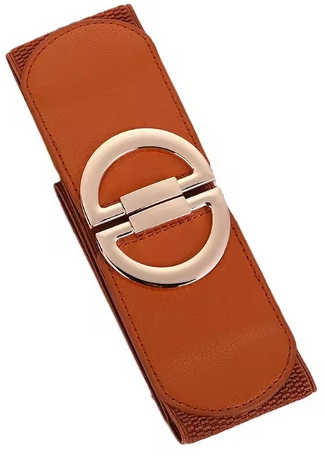 金屬雙D彈性寬版百搭腰封