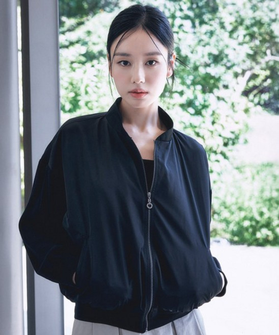 매장정품 셀렙샵에디션 CELEBSHOP EDITION 25FW 니트블럭 셔링 봄버점퍼 2060587126 129337