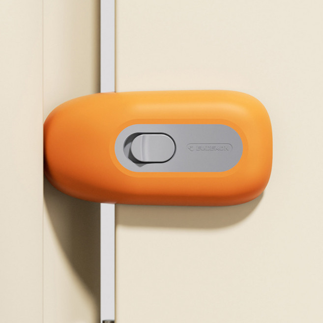 엄빠의선택 손끼임방지 도어스토퍼 문닫힘방지 도어쿠션, 1개, 오렌지