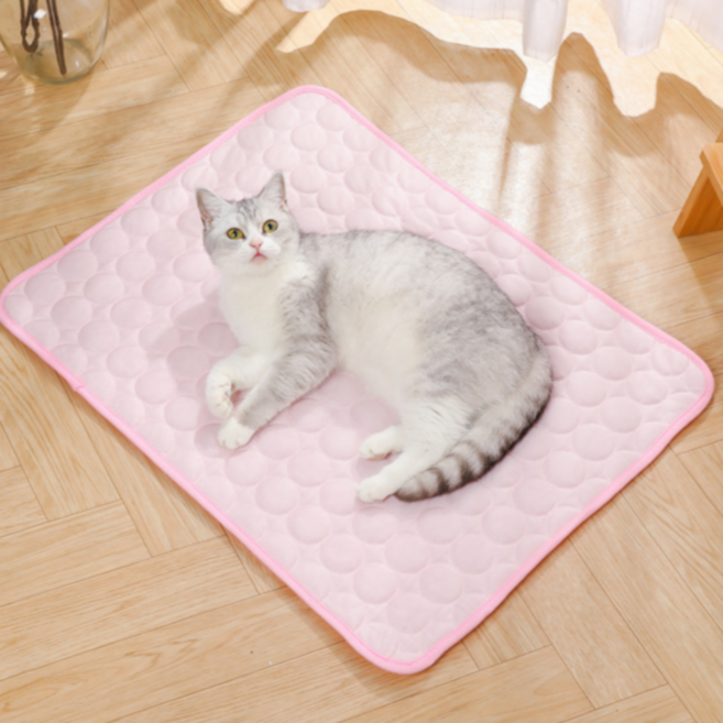 펫이오 반려동물 냉감패드 시원한 강아지 고양이 쿨매트, 핑크