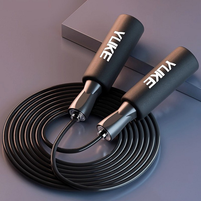 프로급 경기용 줄넘기 베어링 시스템높은 내구성 운동선수 추천 모델, 블랙, 1개