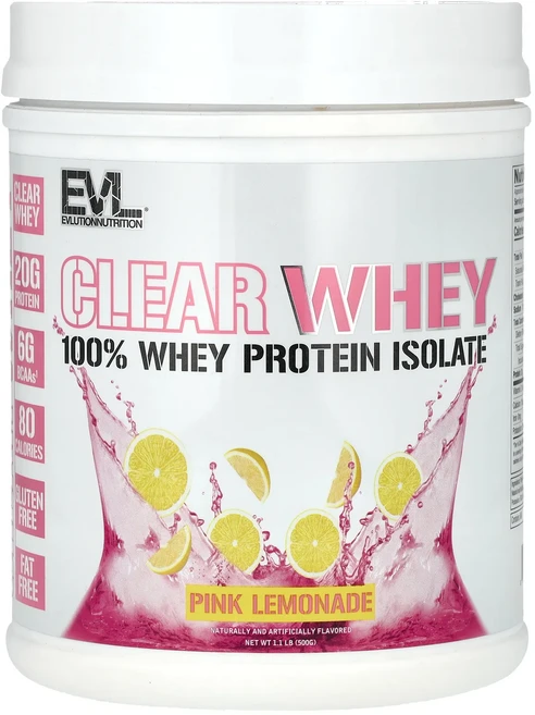 새해 건강을 선물하세요 EVLution Nutrition Clear Whey 100% 분리유청단백질 핑크 레모네이드 500g(1.1lb) 특별관리진행, EVLutionNutritionClearWhey100분, 500g, 1개 - 쿠팡