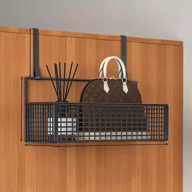 문걸이 선반 와이어 욕실 틈새 수납 다용도 1단 2단, 27. 블랙 2단 소형/훅/캐비닛