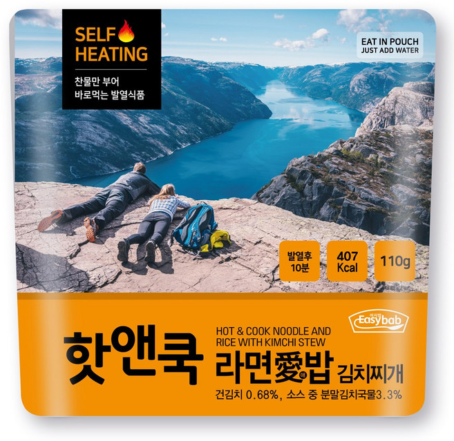 이지밥 핫앤쿡 라면애밥 김치찌개, 110g, 36개