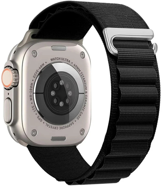 해피트리 애플워치 스포츠 밴드 고리형 스트랩, 1개, 블랙