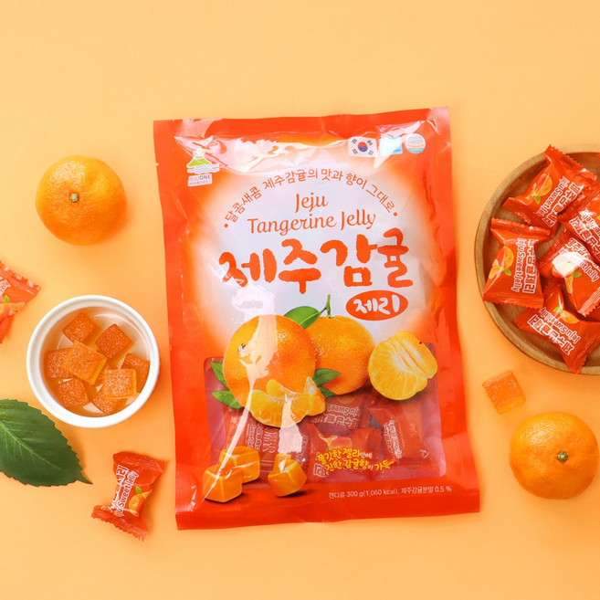 제주원 달콤새콤 제주감귤 제리 젤리 간식, 1개, 300g
