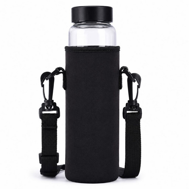 네오프렌 보온보냉 텀블러백 크로스 어깨끈 보틀 가방 550ml, 1개, 블랙