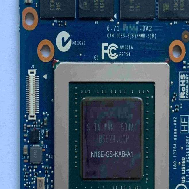 NVIDIA 비디오 그래픽 카드용 GTX 965m 4GB Clevo MSI Alienware 6-71-P15SL-DA2 MXM3.0 Type B용 GPU N16E