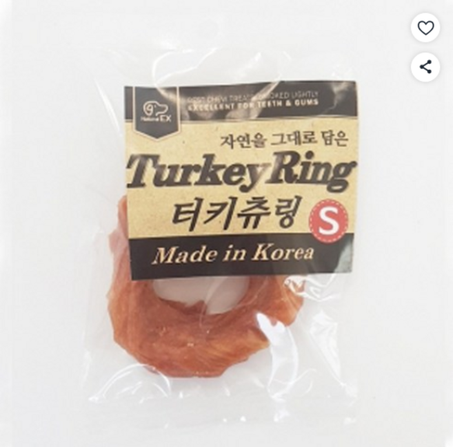 네츄럴이엑스 강아지 츄 덴탈껌 링 S 15g, 터키, 15개