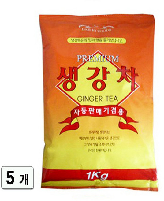 대호 프리미엄 생강차 1kg x 5개 / 자판기용 생강차분말, 1개입