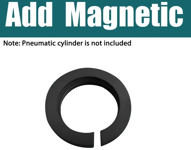 STA20/25/32/40/50/63/80/100 단동 푸시 공기 공압 실린더 스트로크 사각형 컴팩트 피스톤 5-100mm, 01 STA40 (Bore 40mm), 02 Add Magentic
