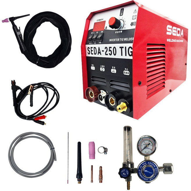 세다 휴대용 알곤용접기 아크겸용 용접기, 1세트, SEDA-250TIG 풀세트