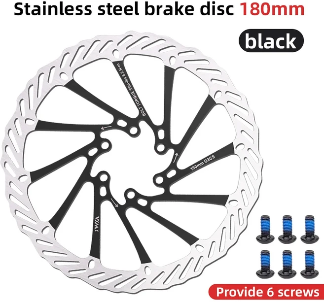 VXM 자전거 디스크 브레이크 G3CS 패드 160/180/203mm 도로 사이클링 다색 초경량 6 볼트 MTB 자전거 유압, 1개, 8)180mm Purple 1PCS