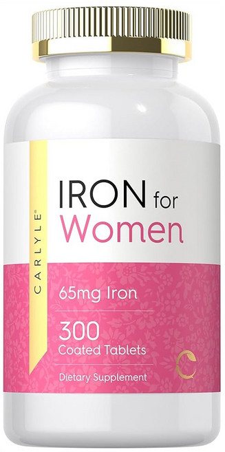 여성용 철분 65mg 고함량 300정 8개월 대용량 미국산 Iron for Women, 여성용 철분 65mg 300정, 1개