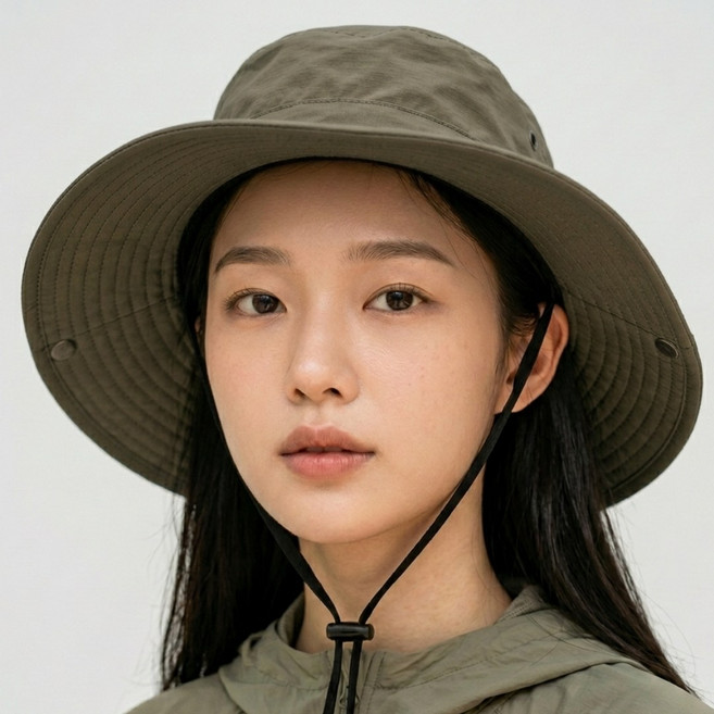 리꼬즈 등산모자 햇빛차단 넓은챙 사파리모자, 카키