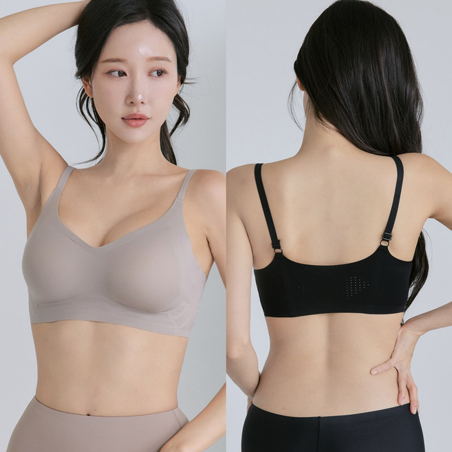 cikicoco 심리스 노와이어 볼륨업 누디브라 1P/2P 4cm 뽕패드 증정