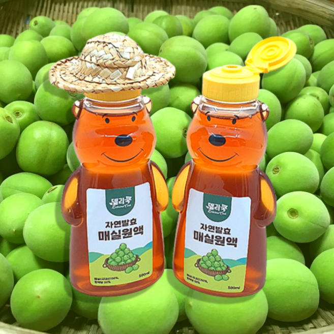 이지마켓 곰돌이 프리미엄 매실청 매실액 매실엑기스 임산부 매실 유기농 광양, 2개, 500ml