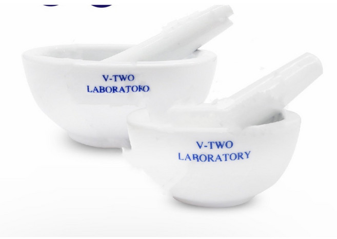 V-TWO 陶瓷乳缽 研缽 藥缽 台灣製造 磨藥器 搗藥器, 1個, 3吋乳缽(9CM)一組
