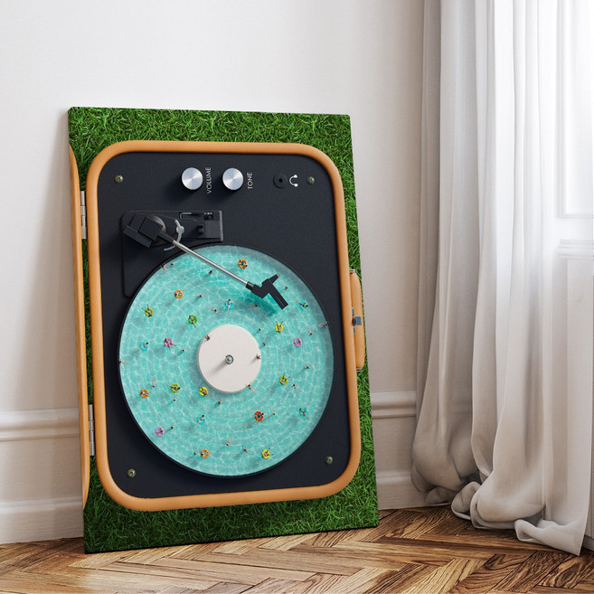 더아트컴퍼니 여름 감성 로파이 포스터 액자 바다 힐링 일러스트 20종, 17. LP ver3